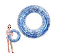 Cerchio Gonfiabile Piscina blu 70cm con Brillantini Iridescenti - Gioco Acquatico per Spiaggia, Lago e Piscine Gonfiabili, Anello Nuoto Ricreativo per Divertimento Estivo Familiare