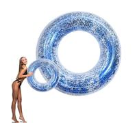 Cerchio Gonfiabile Piscina blu 90cm con Brillantini Iridescenti - Gioco Acquatico per Spiaggia, Lago e Piscine Gonfiabili, Anello Nuoto Ricreativo per Divertimento Estivo Familiare