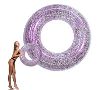 Cerchio Gonfiabile Piscina fucsia 90cm con Brillantini Iridescenti - Gioco Acquatico per Spiaggia, Lago e Piscine Gonfiabili, Anello Nuoto Ricreativo per Divertimento Estivo Familiare