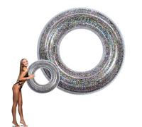 Cerchio Gonfiabile Piscina multicolore 90cm con Brillantini Iridescenti - Gioco Acquatico per Spiaggia, Lago e Piscine Gonfiabili, Anello Nuoto Ricreativo per Divertimento Estivo Familiare