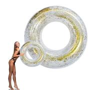 Cerchio Gonfiabile Piscina oro, 90cm con Brillantini Iridescenti - Gioco Acquatico per Spiaggia, Lago e Piscine Gonfiabili, Anello Nuoto Ricreativo per Divertimento Estivo Familiare