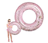 Cerchio Gonfiabile Piscina rosa 70cm con Brillantini Iridescenti - Gioco Acquatico per Spiaggia, Lago e Piscine Gonfiabili, Anello Nuoto Ricreativo per Divertimento Estivo Familiare
