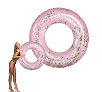 Cerchio Gonfiabile Piscina rosa 90cm con Brillantini Iridescenti - Gioco Acquatico per Spiaggia, Lago e Piscine Gonfiabili, Anello Nuoto Ricreativo per Divertimento Estivo Familiare