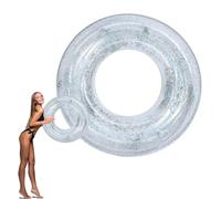 Cerchio Gonfiabile Piscina silver 90cm con Brillantini Iridescenti - Gioco Acquatico per Spiaggia, Lago e Piscine Gonfiabili, Anello Nuoto Ricreativo per Divertimento Estivo Familiare