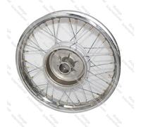 Cerchio In Acciaio Cromato Completo Da 16" Wm2 Jawa 250 350 Con 36 Fori E Raggi