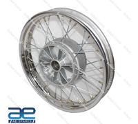 Cerchio In Acciaio Cromato Completo Da 16" Wm2 Jawa 250 350 Con 36 Fori E Raggi