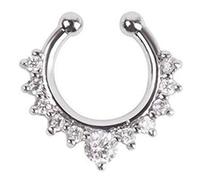 Cerchio in Lega Anello al Naso Piercing al Naso Piercing Finto Setto Clicker Numeri Gancio per Gioielli per Il Corpo delle Donne Practical Design