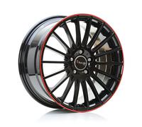 CERCHIO IN LEGA AVUS AC-M03 PER AUDI Q3 8X19 5X112 BLACK RED LINE 6C9