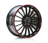 CERCHIO IN LEGA AVUS AC-M03 PER BMW X3 8X19 5X112 BLACK RED LINE BDS