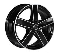 CERCHIO IN LEGA AVUS AC-V51 PER PEUGEOT BOXER N1 6.5X16 5X130 BLACK POLISHED M24
