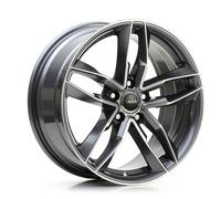 CERCHIO IN LEGA AVUS AF16 8x 18 5x 112 ET25 66,6 ANTHRACITE POLISHED