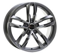 CERCHIO IN LEGA AVUS AF16 PER AUDI A6 AVANT 7.5X17 5X112 ANTHRACITE POLISHE RKD