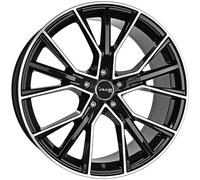 CERCHIO IN LEGA AVUS AF18 PER VOLKSWAGEN GOLF VIII GTI 8X18 5X112 BLACK POLISHE