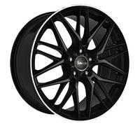 CERCHIO IN LEGA AVUS AF19 PER AUDI A4 7.5X17 5X112 BLACK POLISHED LIP HIY