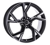 CERCHIO IN LEGA AVUS AF20 PER VOLKSWAGEN GOLF VII 8X18 5X112 BLACK POLISHED Y09