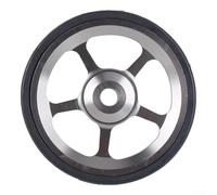 Cerchio in lega di alluminio ad alta resistenza da 61 mm con cuscinetto modificato e anello in gomma per bici pieghevole Brompton, adatto per ricambio o sostituzione (argento)