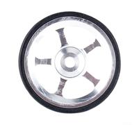 Cerchio in lega di alluminio da 61 mm di diametro per bicicletta pieghevole Brompton, cuscinetto Easy Wheel con anello in gomma da 3 mm per un uso a lungo termine (nero)