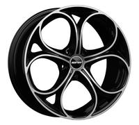 CERCHIO IN LEGA GMP DRAKE PER ALFA ROMEO BRERA 8X19 5X110 BLACK DIAMOND Z2T