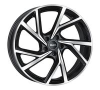 CERCHIO IN LEGA MAK KASSEL PER TOYOTA AURIS 7X17 5X114,3 BLACK MIRROR MUH