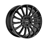 Cerchio in Lega MSW 30 9x18 ET49 Foratura 5x112 Colore Gloss Black+Diamond Lip