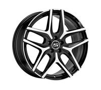 Cerchio in Lega MSW 40 in 8,5x20 ET38 Foratura 5x114,3 Gloss Black Full Polished