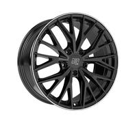 Cerchio in Lega MSW 44 10x20 ET19 Foratura 5x112 Colore Gloss Black+Diamond Lip