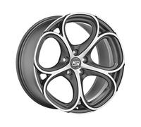 Cerchio in Lega MSW 82 in 8x18 ET40 Foratura 5x100 Matt Gun Metal Full Polished