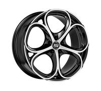 CERCHIO IN LEGA MSW MSW 82 PER ALFA ROMEO TONALE 9X20 5X110 GLOSS BLACK FUL HFM
