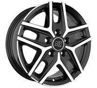 Cerchio in Lega MSW 40 Van in 6,5x16 ET44 PCD 5x114,3 Gloss Black Full Polished