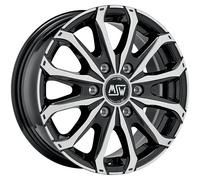 Cerchio in Lega MSW 48 VAN 6 HOLES 6,5x16 ET50 6x120 Gloss Black Full Polished