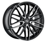 Cerchio in Lega MSW 72 in 7x17 ET35 Foratura 5x100 Gloss Black Full Polished