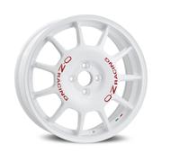 Cerchio in Lega OZ Leggenda in 7x17 ET37 Foratura 4x100 Race White Red Lettering