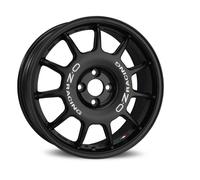 Cerchio in Lega OZ Leggenda in 7x17 ET37 PCD 4x100 Matt Black White Lettering