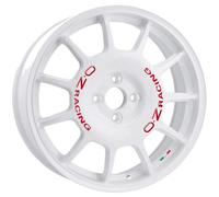 Cerchi in lega OZ RACING LEGGENDA 17" 7J 4x100 ET 30 68 RACE WHITE RED LETTERING