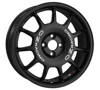 Cerchio in Lega OZ Leggenda in 7x17 ET30 PCD 4x100 Matt Black White Lettering