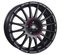 CERCHI IN LEGA OZ SUPERTURISMO GT MATT BLACK RED LETTERING 7x17 4x100,00 ET44