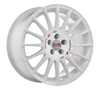 Cerchio in Lega OZ Superturismo WRC 8x17 ET35 PCD 5x100 Race White Red Lettering