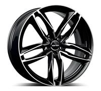 CERCHIO IN LEGA PER AUDI A1 7,5J17" 5X100 35 57,10 GMP ATOM BLACK DIAMOND
