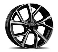 CERCHIO IN LEGA PER SKODA RAPID 7,5J18" 5X100 45 57,10 GMP MENTOR BLACK DIAMOND
