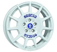 Cerchio in Lega Sparco Terra in 7,5x17 ET38 Foratura 5x110 White Blue Lettering