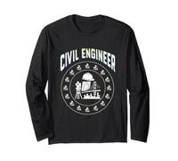 Cerchio Ingegnere Civile Distintivo Cappello Duro, Strumento di indagine, Blueprint Maglia a Manica