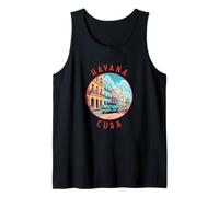 Cerchio invecchiato retrò Havana Cuba Retro Canotta