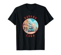 Cerchio invecchiato retrò Havana Cuba Retro Maglietta