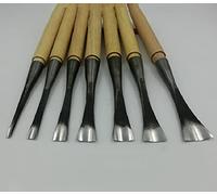 cerchio lavorazione del legno Coltello da intaglio scavare un buco Cucchiaio coltello scalpello 0,3-5 cm Coltelli da intaglio a mano in legno, 3,30 mm 7 pezzi, 240 mm