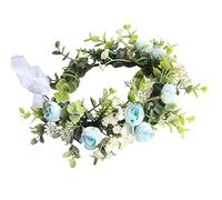 Cerchio per capelli con decorazione floreale colorata di moda per matrimoni, corone delicate con fiore a forma di fiore per feste in scena per donne che si acconciano per la