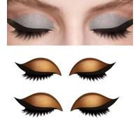 Cerchio per ciglia Lazy Eye Shadow, adesivi per ombretti e ciglia colorati, adesivi 2 in 1 riutilizzabili per ombretti e ciglia per occhi, ciglia finte naturali per il trucco femminile (Oro)