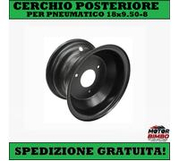 Cerchio Posteriore 8 Pollici 3 Fori per Pneumatico 18x9.50-8 Mini Quad ATV Buggy