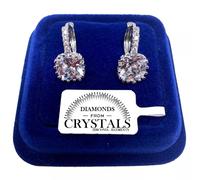 Cerchio Punto Luce Orecchini pl. Oro Bianco 18K con Cristalli Zirconi SW/g03