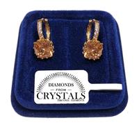 Cerchio Punto Luce Orecchini pl. Oro Giallo 18K con Cristalli Zirconi