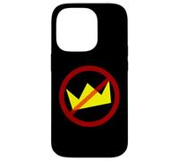 Cerchio rosso barrato corona n Custodia per iPhone 14 Pro